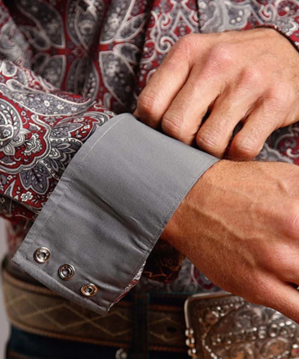 Stetson Men's Paisley Snap Shirt 3 Stetson Men's Paisley Snap Shirt - Image 3