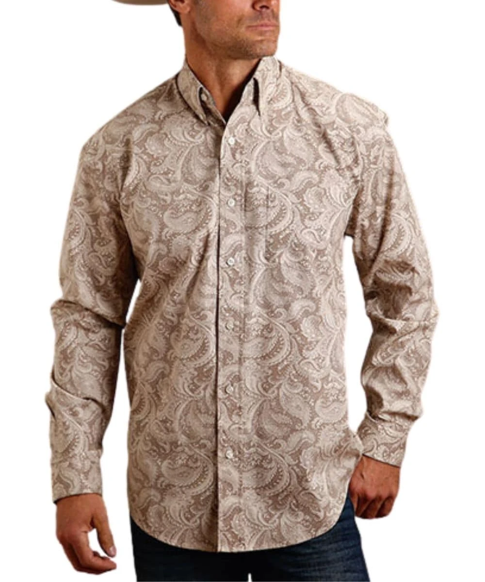 Stetson Men's Paisley Button Down Shirt 1 Stetson Men's Paisley Button Down Shirt