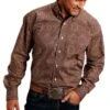 Roper Men's Stetson Medallion Paisley Button Down Shirt