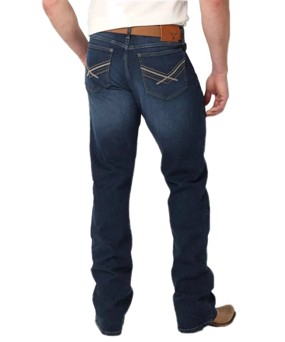 Wrangler Men's 20X Vintage Dark Wash Boot Cut Jean 2 Wrangler Men's 20X Vintage Dark Wash Boot Cut Jean - Image 2