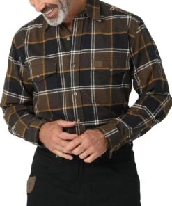 Wrangler Men's Riggs Workwear Flannel Button Down Shirt