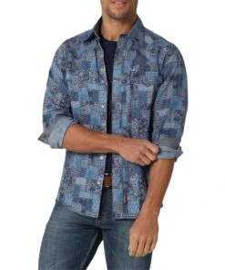 Wrangler Men's Western Snap Shirt
