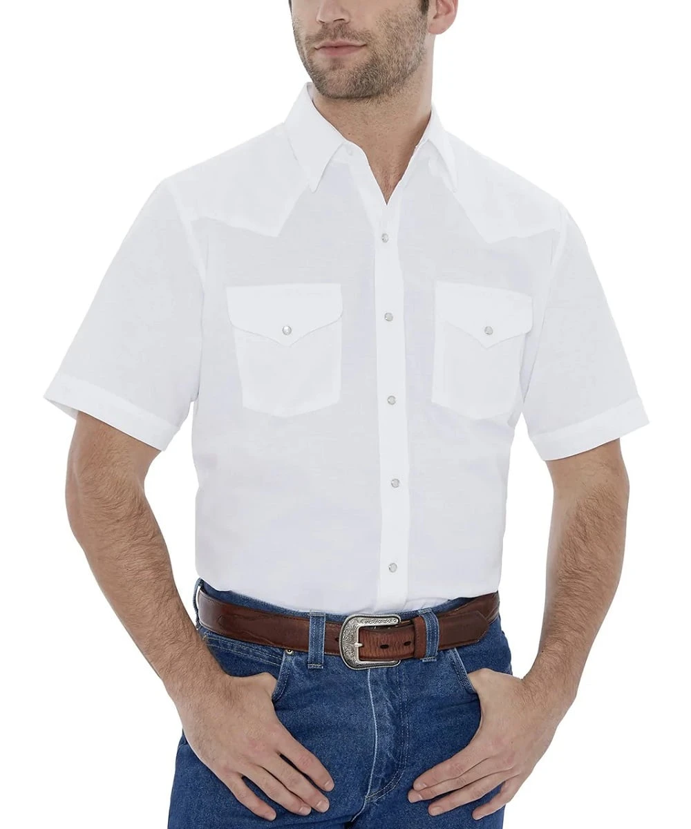 Ely Walker Men's Wrinkle Resistant Oxford Western Snap Shirt 1 Ely Walker Men's Wrinkle Resistant Oxford Western Snap Shirt