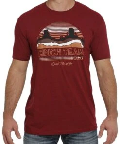 Cinch Men's Red Graphic Tee