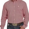 Cinch Men's Red Geo Print Button Down Shirt
