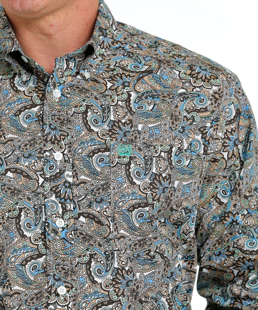 Cinch Men's Paisley Button Down Western Shirt 2 Cinch Men's Paisley Button Down Western Shirt - Image 2