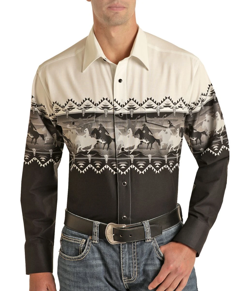 Panhandle Men's Western Snap Shirt 1 Panhandle Men's Western Snap Shirt