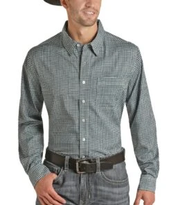 Panhandle Men's Geo Print Button Down Shirt