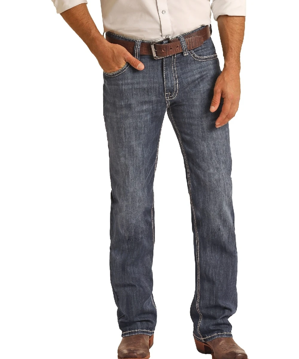 Rock & Roll Cowboy Men's Double Barrel Straight Leg Jean 1 Rock & Roll Cowboy Men's Double Barrel Straight Leg Jean