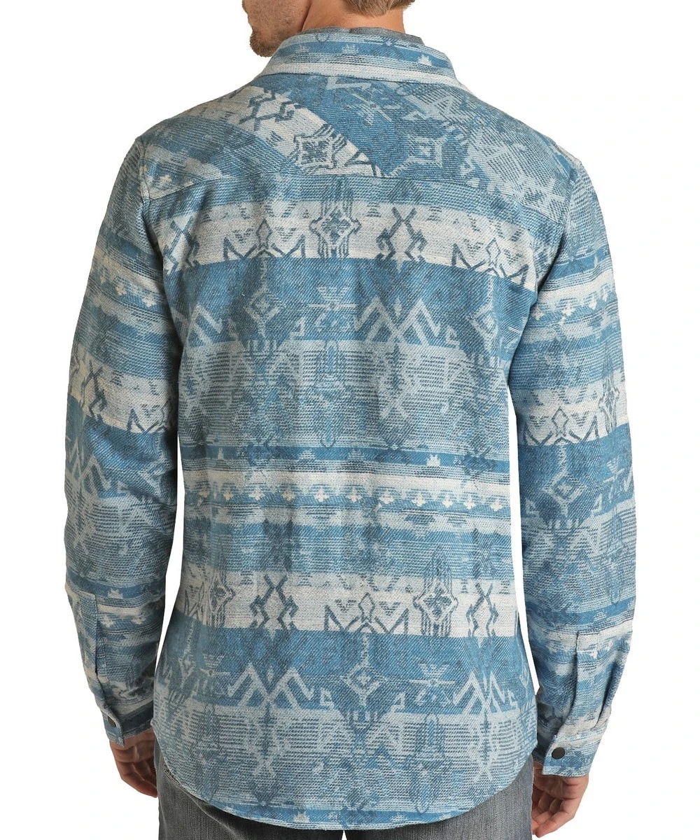 Rock & Roll Cowboy Men's Jacquard Shacket 2 Rock & Roll Cowboy Men's Jacquard Shacket - Image 2