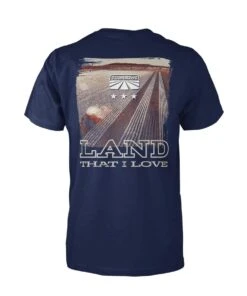 Royce Apparel Men's Turnrows Land That I Love Navy Tee