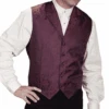 Scully Men's Burgundy Paisley Vest