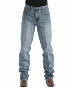 Cinch Men's Black Label Relaxed Fit Medium Stonewashed Jean